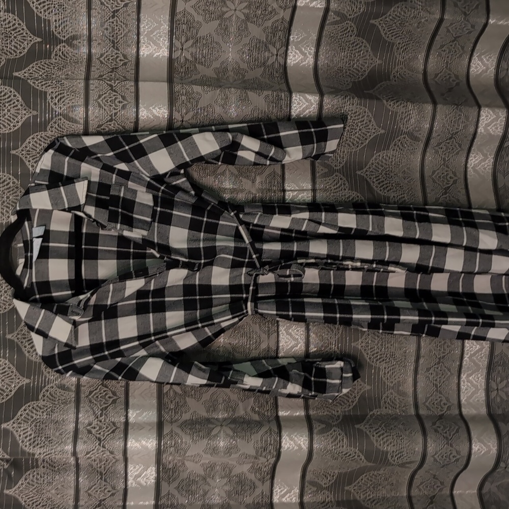 Black and White Plaid Dress